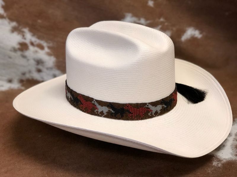Western Equestrian Cowboy/Cowgirl Reddish/Blk/Gold Beaded HAT BAND W/Two  Tassels - Western Hat Bands, Hat Bands from Texas, Made in the U.S.A.! : Western  Hat Bands